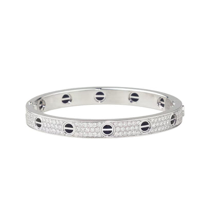 [Resenly Jewelry]LOVE BRACELET 6.1MM DIAMOND-PAVED CERAMIC