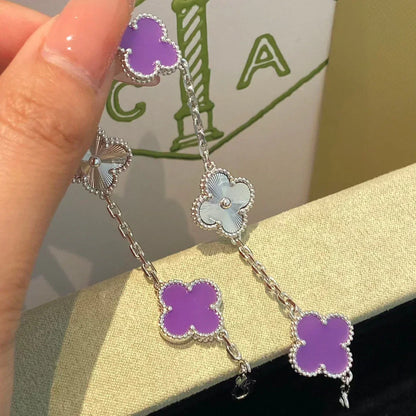 [Resenly Jewelry] CLOVER 5 MOTIF VIOLET BRACELET COLLECTION