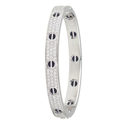 [Resenly Jewelry]LOVE BRACELET 6.1MM DIAMOND-PAVED CERAMIC