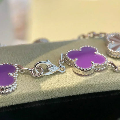 [Resenly Jewelry] CLOVER 5 MOTIF VIOLET BRACELET COLLECTION