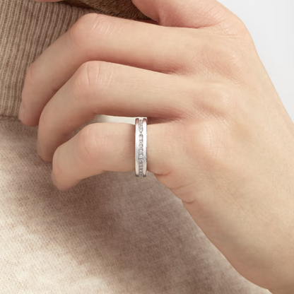 [Resenly Jewelry]ZERO 1 ONE-BAND PAVED DIAMONDS ON THE SPIRAL RING