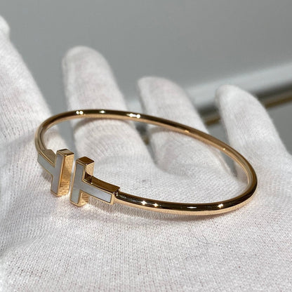 [Resenly Jewelry]T BRACELET 1.8MM MOP PINK GOLD
