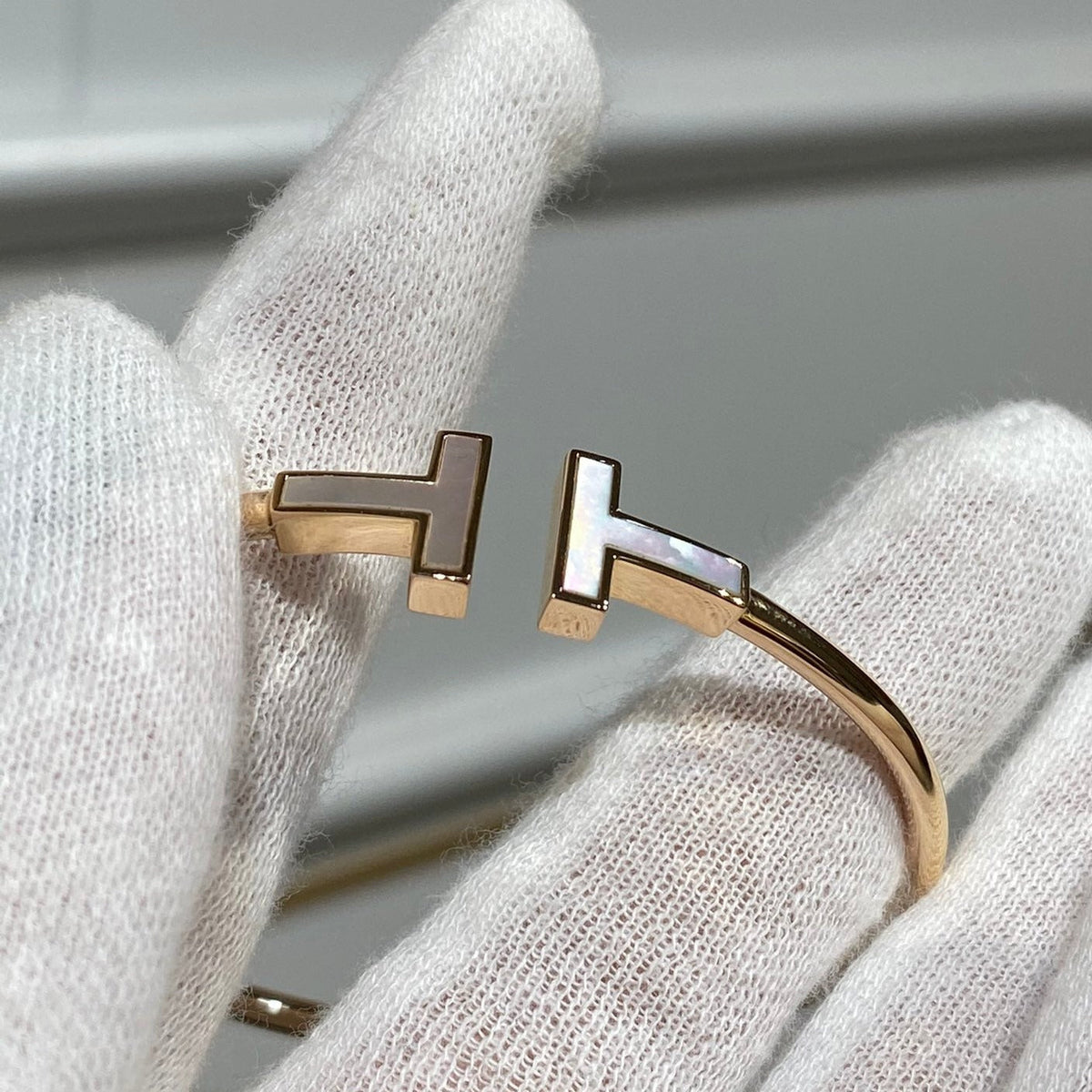 [Resenly Jewelry]T BRACELET 1.8MM MOP PINK GOLD