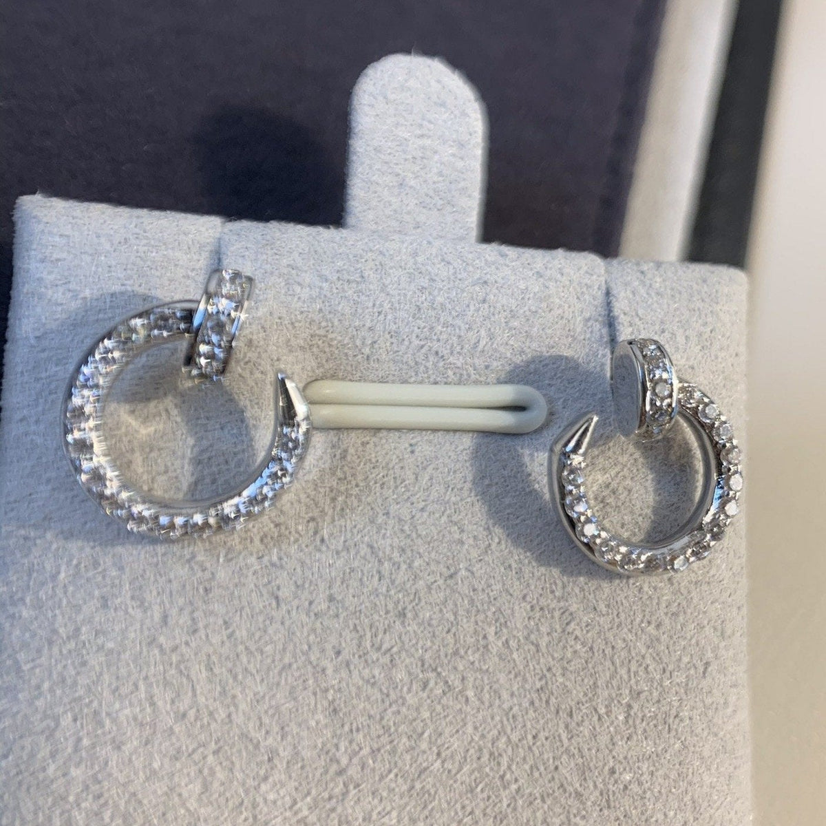 [Resenly Jewelry]JUSTE EARRINGS SILVER DIAMONDS