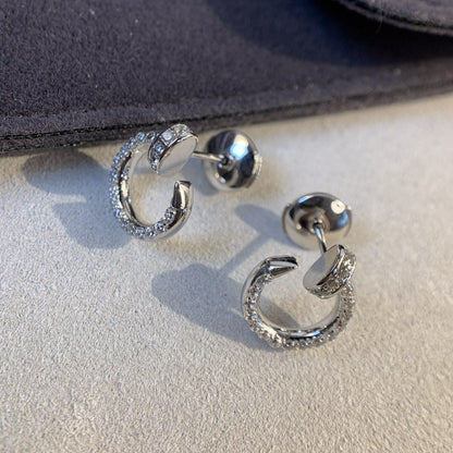 [Resenly Jewelry]JUSTE EARRINGS SILVER DIAMONDS