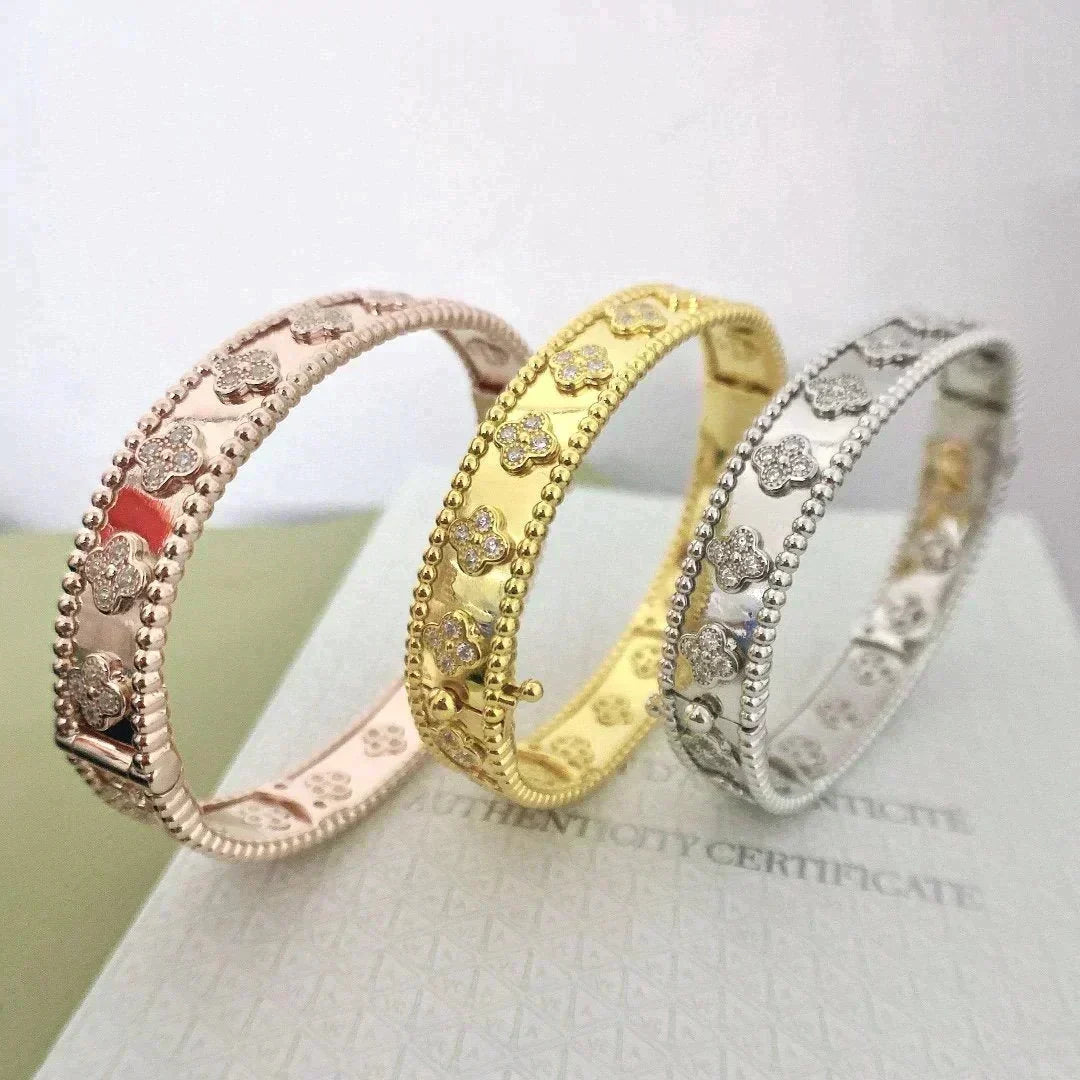 [Resenly Jewelry]CLOVER BRACELET 8MM DIAMONDS