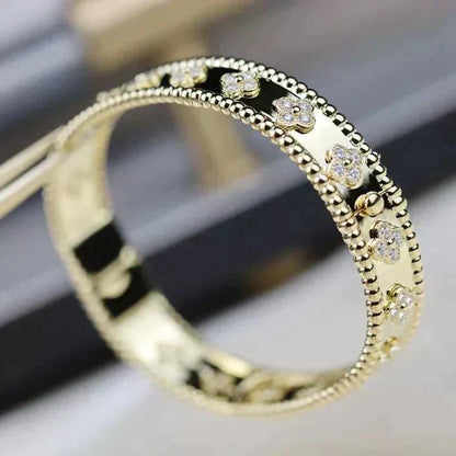 [Resenly Jewelry]CLOVER BRACELET 8MM DIAMONDS