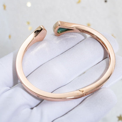 [Resenly Jewelry]DREAM BRACELET OPEN MALACHITE PINK GOLD