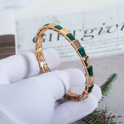 [Resenly Jewelry]SERPENTI BRACELET PINK GOLD MALACHITE