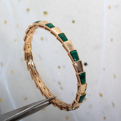 [Resenly Jewelry]SERPENTI BRACELET PINK GOLD MALACHITE