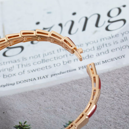 [Resenly Jewelry]SERPENTI BRACELET PINK GOLD RUBELLITE