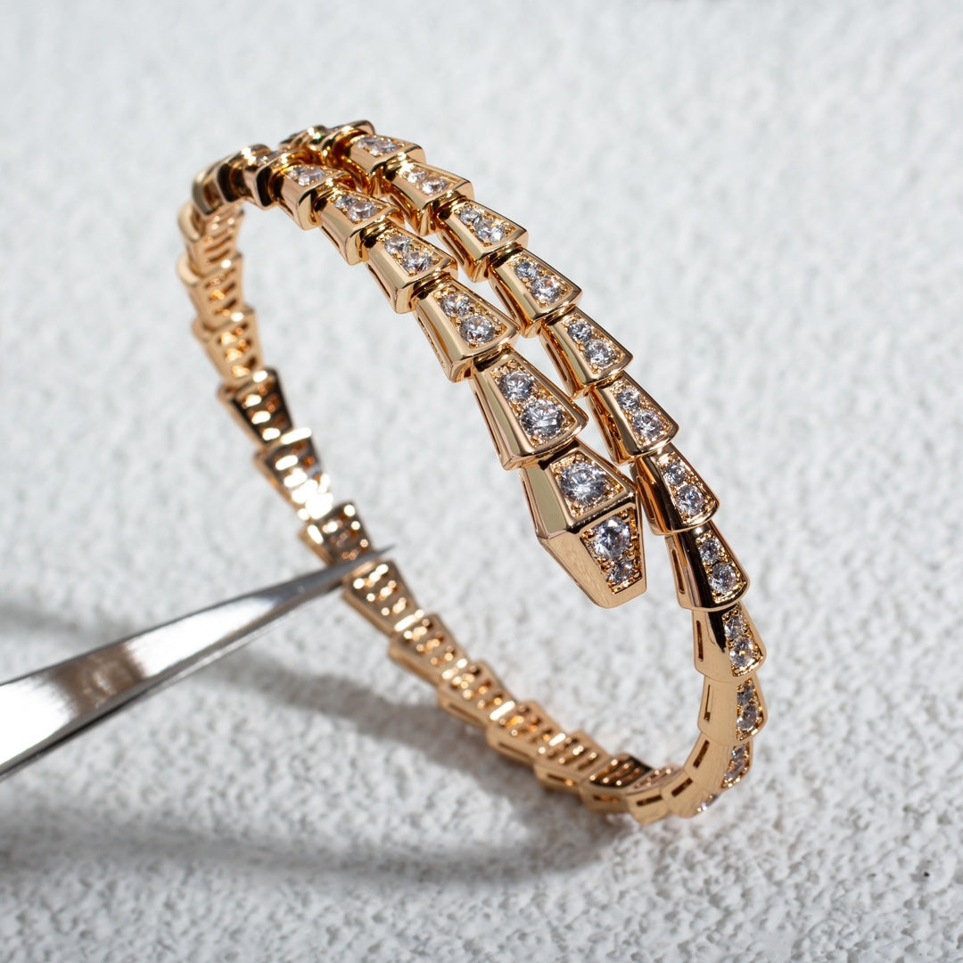 [Resenly Jewelry]SERPENTI BRACELET 6.8MM PINK GOLD DIAMOND