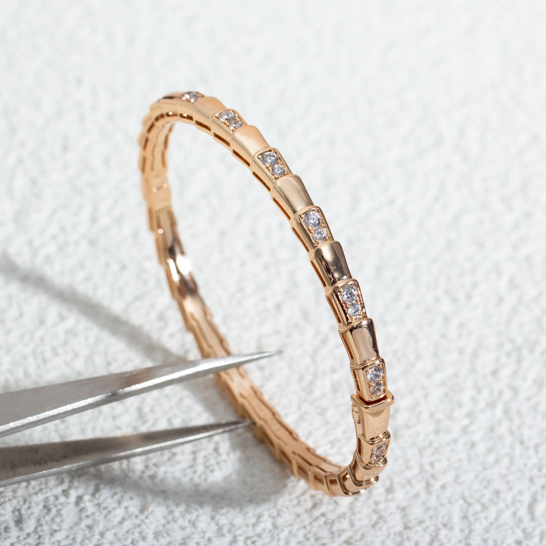 [Resenly Jewelry]SERPENTI SMALL BRACELET PINK GOLD DIAMOND