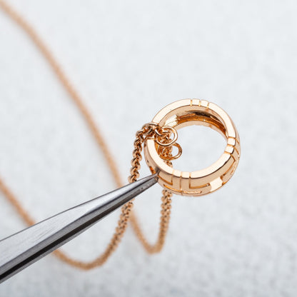 [Resenly Jewelry]PARENTESI NECKLACE PINK GOLD