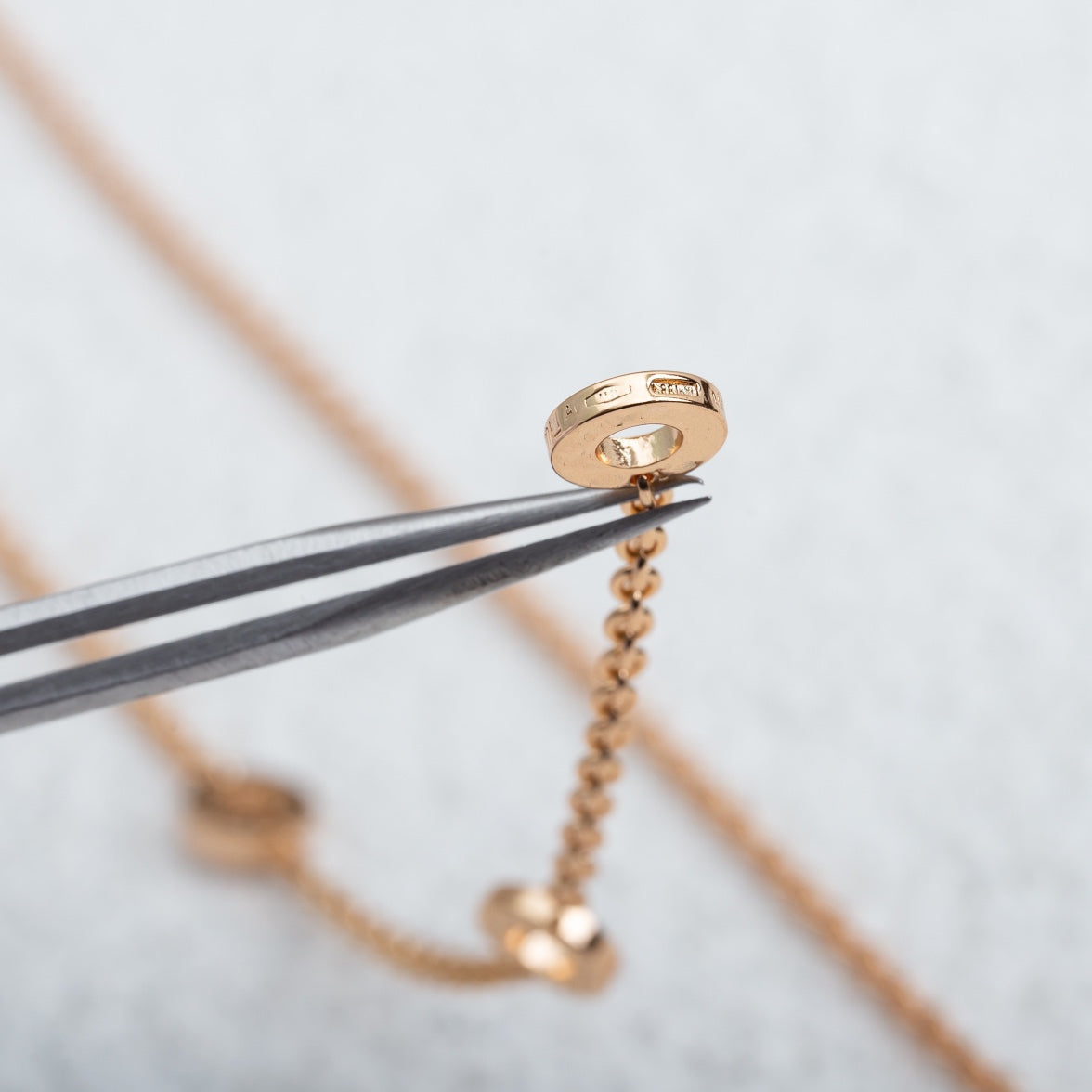 [Resenly Jewelry]PARENTESI NECKLACE PINK GOLD
