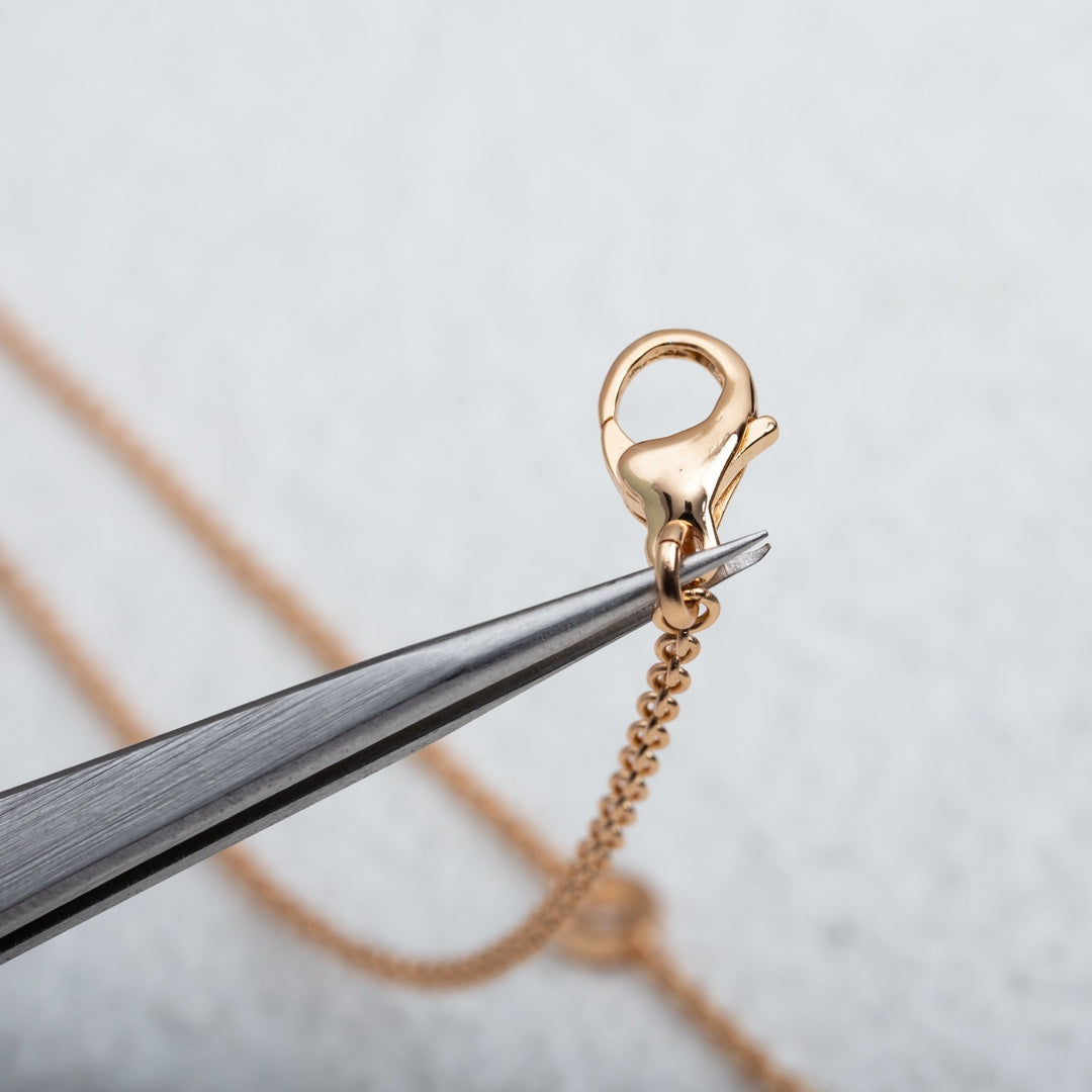 [Resenly Jewelry]PARENTESI NECKLACE PINK GOLD