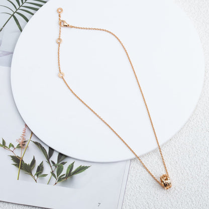 [Resenly Jewelry]PARENTESI NECKLACE PINK GOLD