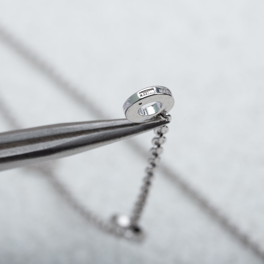[Resenly Jewelry]PARENTESI NECKLACE SILVER DIAMOND