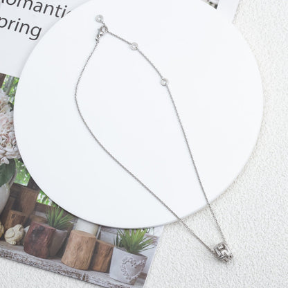 [Resenly Jewelry]PARENTESI NECKLACE SILVER DIAMOND
