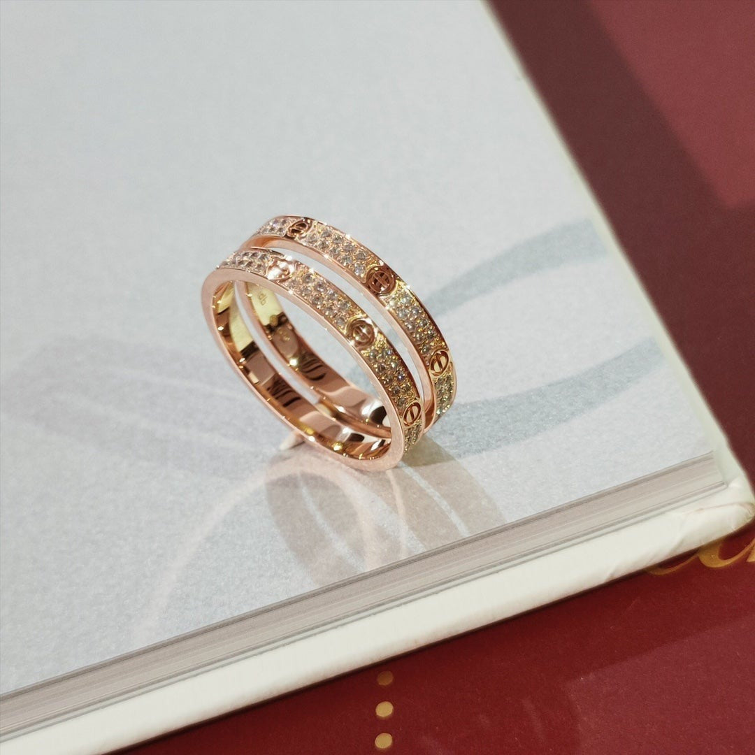 [Resenly Jewelry]LOVE RING 2.65MM DIAMOND