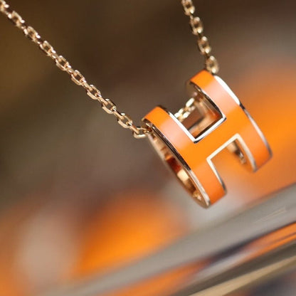 [Resenly Jewelry]POP H PEDANT PINK GOLD