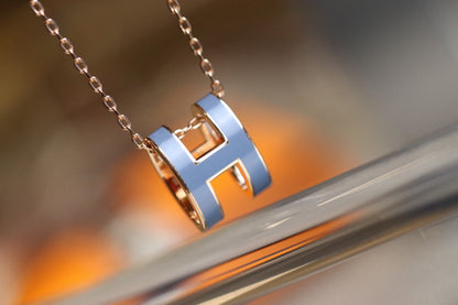 [Resenly Jewelry]POP H PEDANT PINK GOLD