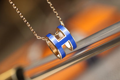 [Resenly Jewelry]POP H PEDANT PINK GOLD
