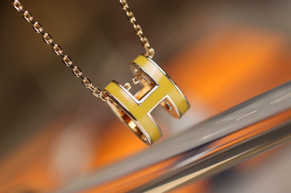 [Resenly Jewelry]POP H PEDANT PINK GOLD