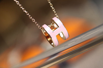 [Resenly Jewelry]POP H PEDANT PINK GOLD
