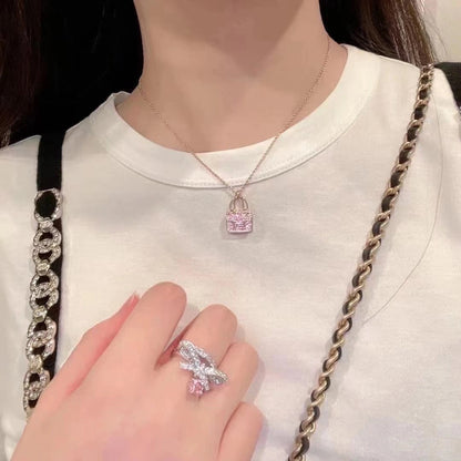 [Resenly Jewelry]CONSTANCE PEDANT PURPLE DIAMOND NECKLACE