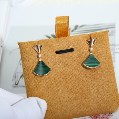 [Resenly Jewelry]DREAM MALACHITE PINK GOLD EARRINGS