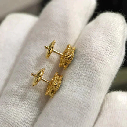 [Resenly Jewelry]CLOVER MINI 9.5MM MALACHITE  EARRINGS