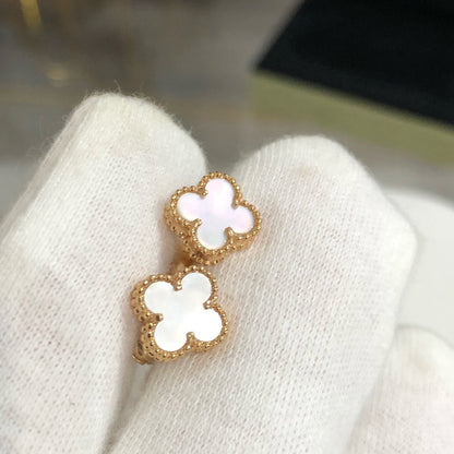 [Resenly Jewelry]CLOVER MINI GOLD EARRINGS
