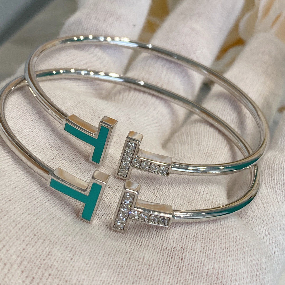 [Resenly Jewelry]T BRACELET 1.8MM TURQUOISE DIAMOND