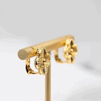 [Resenly Jewelry]CLOVER MEDIUM 1 MOTIFS LASER EARRINGS