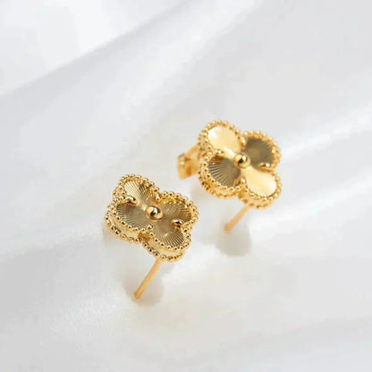 [Resenly Jewelry]CLOVER MEDIUM 1 MOTIFS LASER EARRINGS