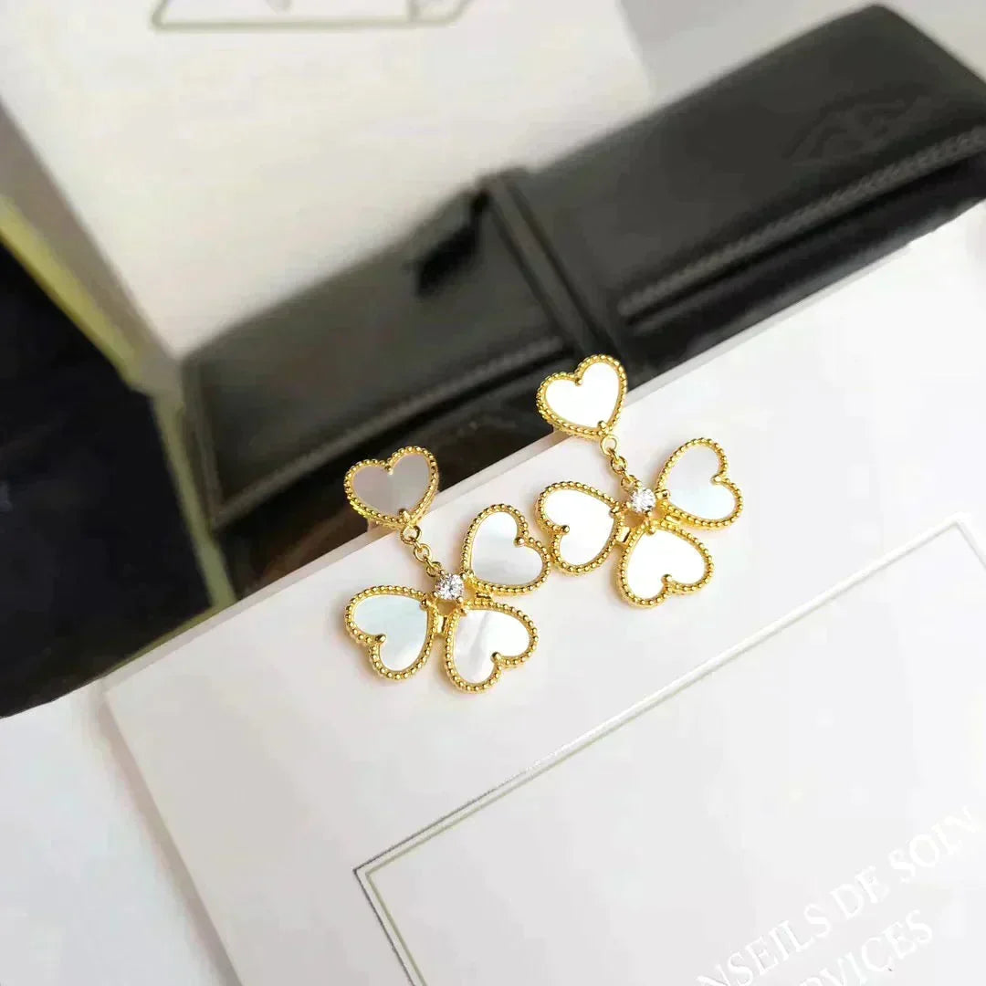 [Resenly Jewelry]CLOVER SWEET WHITE MOP EARRINGS