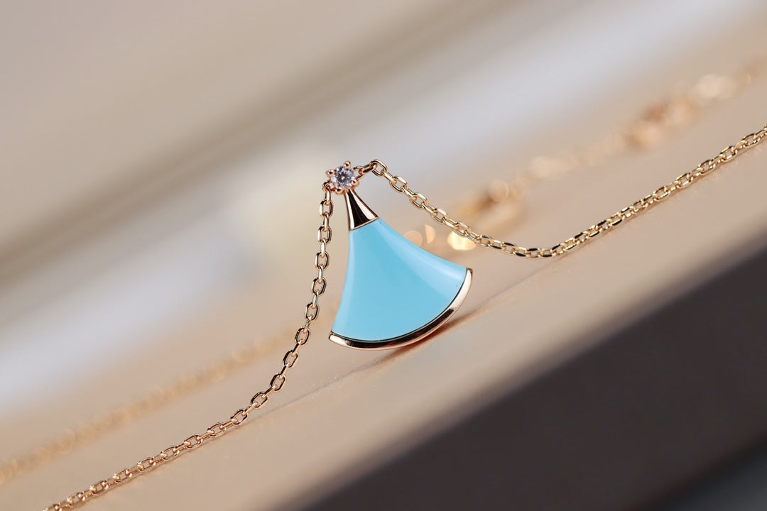 [Resenly Jewelry]DREAM NECKLACE TURQUOISE PINK GOLD