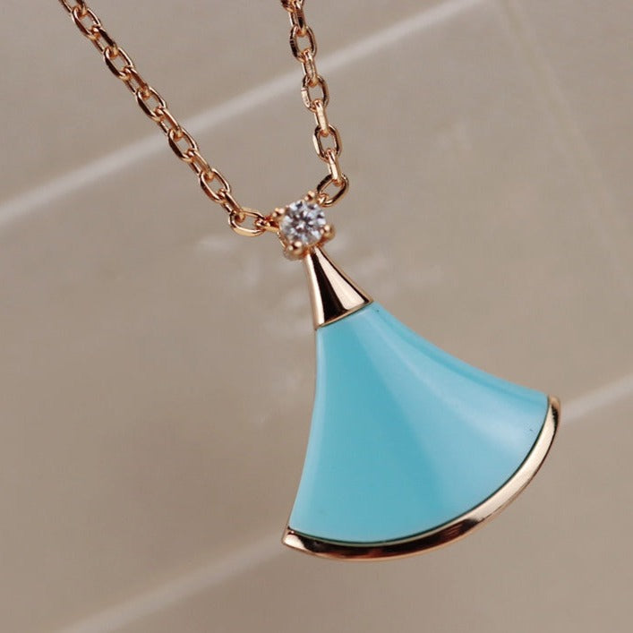 [Resenly Jewelry]DREAM NECKLACE TURQUOISE PINK GOLD