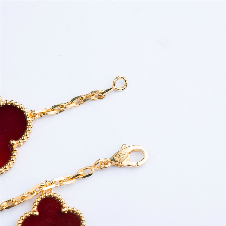 [Resenly Jewelry]CLOVER BRACELET 5 MOTIFS CARNELIAN TIGER EYE