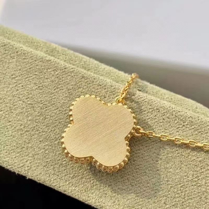 [Resenly Jewelry]CLOVER 15MM DIAMOND TURQUOISE NECKLACE