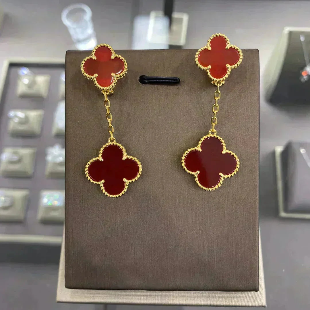 [Resenly Jewelry]CLOVER 2 MOTIFS  EARRINGS (MULTIPLE CHOICESC