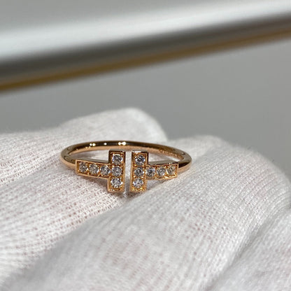 [Resenly Jewelry] WIRE RING DIAMOND PINK GOLD