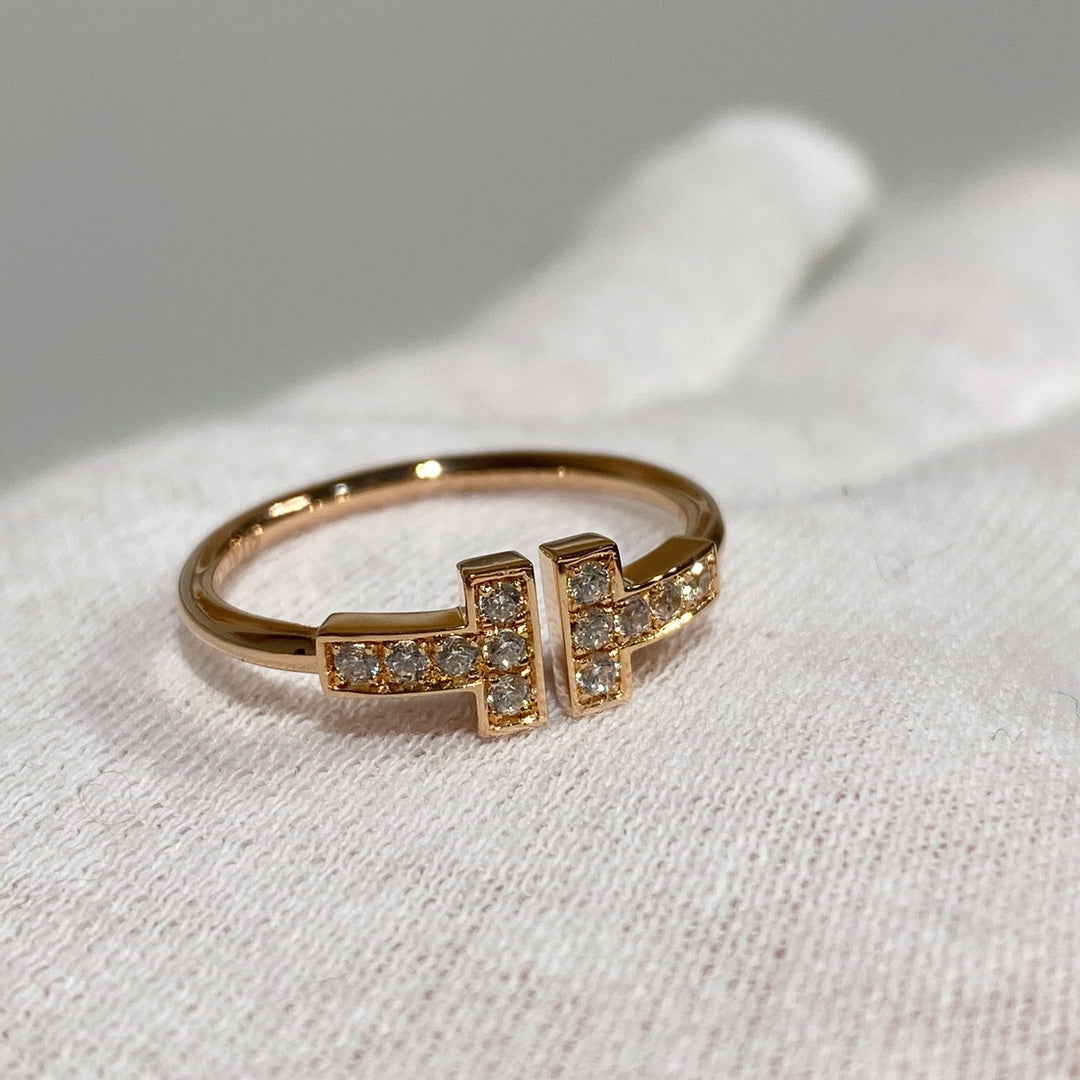 [Resenly Jewelry] WIRE RING DIAMOND PINK GOLD