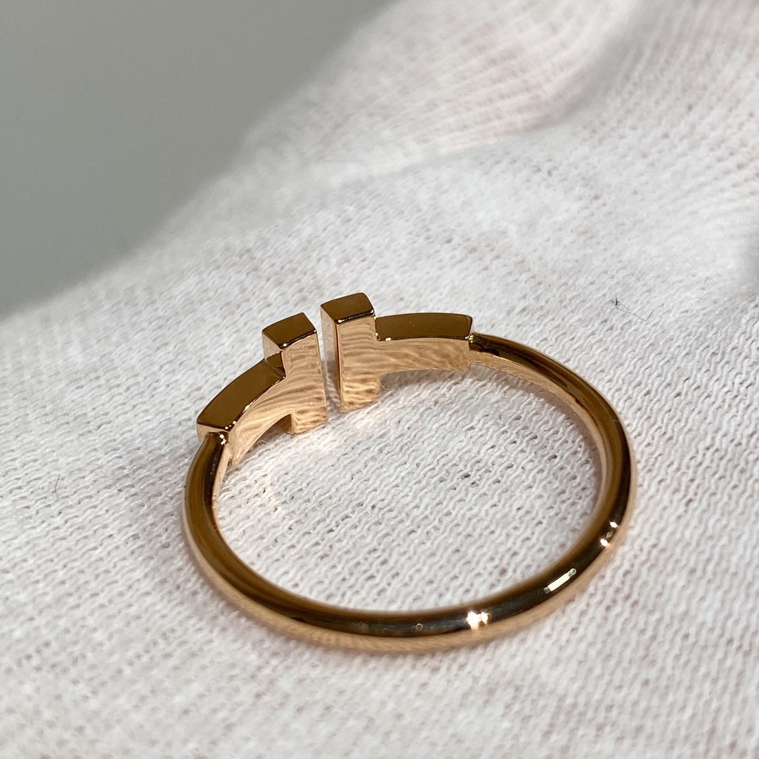 [Resenly Jewelry] WIRE RING DIAMOND PINK GOLD