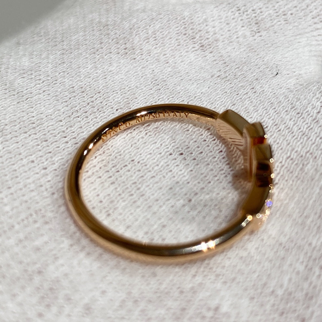 [Resenly Jewelry] WIRE RING DIAMOND PINK GOLD