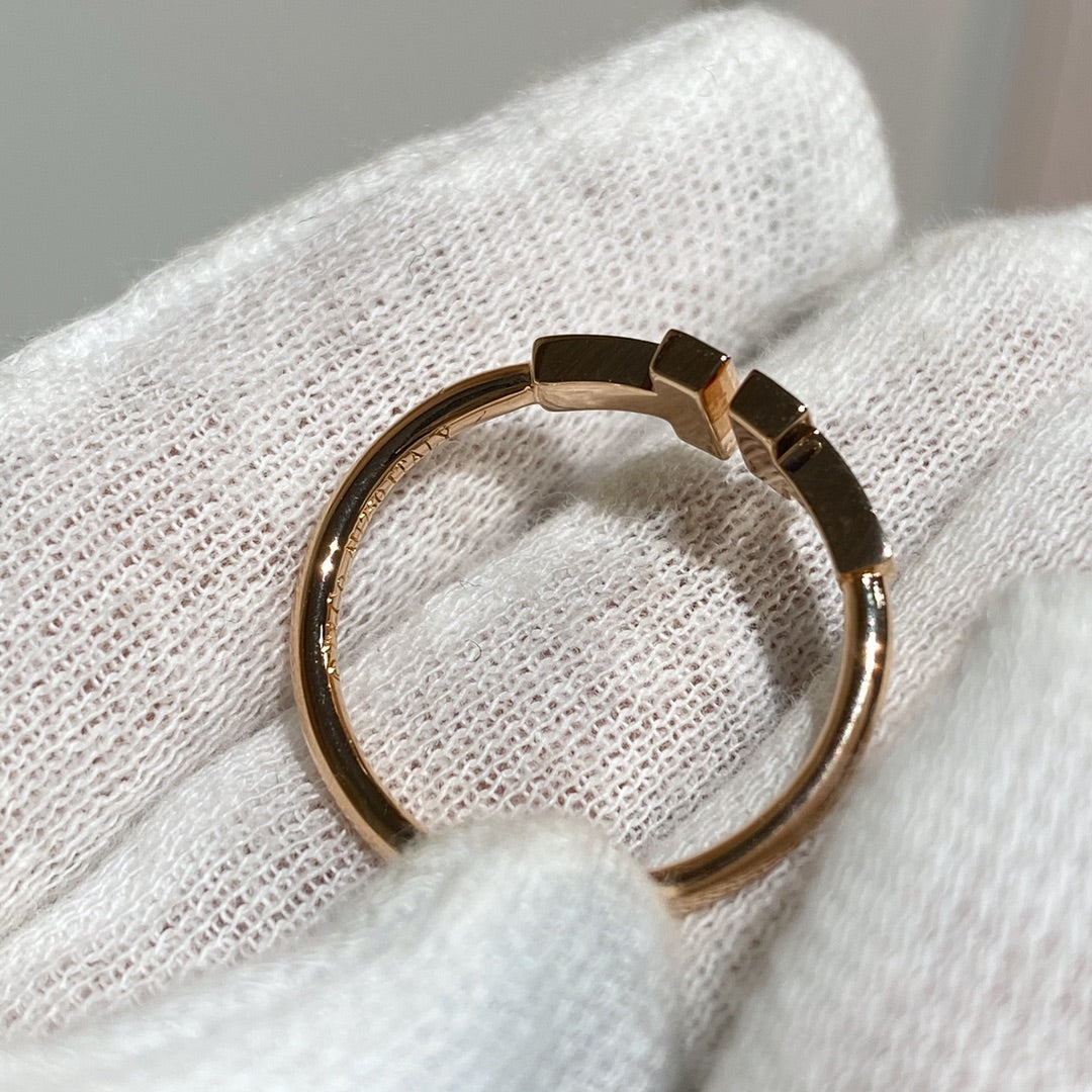 [Resenly Jewelry] WIRE RING DIAMOND PINK GOLD