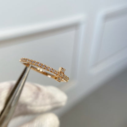 [Resenly Jewelry]T RING DIAMOND PINK GOLD