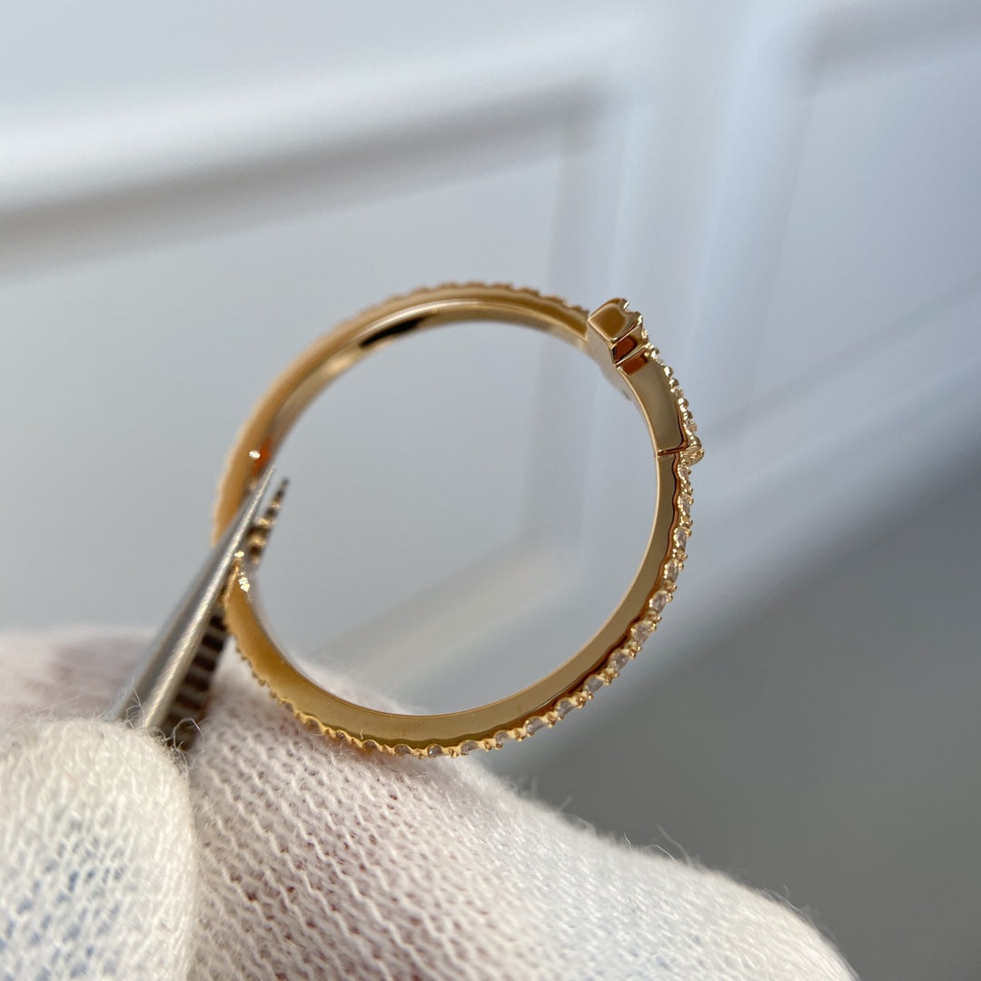 [Resenly Jewelry]T RING DIAMOND PINK GOLD