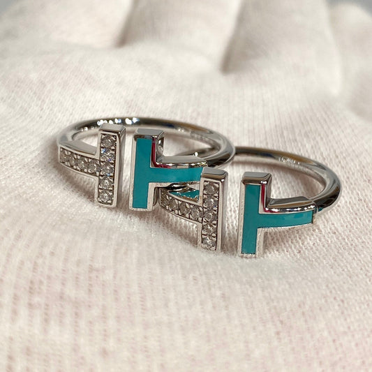 [Resenly Jewelry] WIRE TURQUOISE DIAMOND RING SILVER